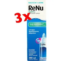Renu Multiplus Fresh lens comfort - 3 x 360 ml - incl. 3 x lenshouder - zachte contactlenzen - voordeelverpakking