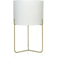 Andrea house Tafellamp - messing brass met witte lampenkap