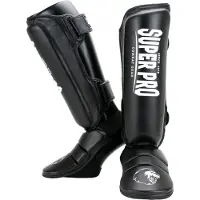 Super Pro Combat Gear Scheenbeschermer Protector Zwart/Wit Extra Extra Small