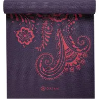 Swanson Health Yogamat Premium Print Extra dikke antislip oefen- en fitnessmat voor alle soorten yoga Pilates & vloertrainingen Aubergine Swirl 6 mm