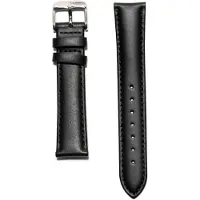 KRAEK Black Leather Silver | 18 mm 18 mm horlogebandje