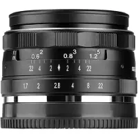 Meike 35mm f/1.7 MFT (Micro Vier Derde, Micro Vier Derde), Objectief, Zwart