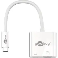 Goobay USB-C-adapter HDMI 4k60Hz, PD, wit - Alle kleuren wit breidt een USB-C apparaat uit met een HDMI-aansluiting