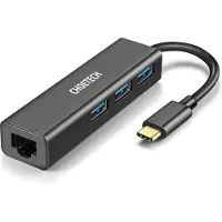 Choetech USB-C hub met 3x USB3.0 poorten en RJ45 Gigabit Ethernet poort