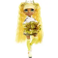 Mga Rainbow High Cheerleaderpopp - Sunny Madison (geel), grote pop, voor meisjes, vanaf 5 jaar, 280 mm