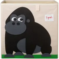 3 Sprouts Opbergbox - 33x33x33 - Gorilla - - OneSize - Opbergkisten