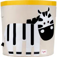 3 Sprouts - Storage Bin - Black and White Zebra /Furniture /Black and White