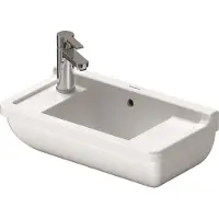 Duravit Philippe Starck 3 fontein 50x26cm met voorgestoken gat links/rechts wit