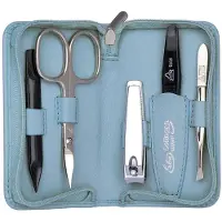 Erbe 5-delige manicure etui met ritssluiting turquoise (erbe9204)