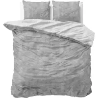 Sleeptime dekbedovertrek Washed Cotton - grijs - flanel - 240x220