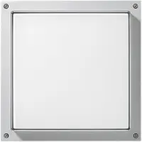 Performance In Lighting LED wandlamp Bliz Square 40, 3.000K, wit 40, wit / opaal, Aluminium