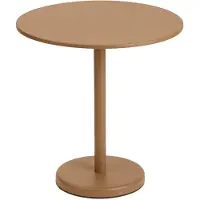 Muuto Linear stalen tafel Ø70 cm Burnt orange