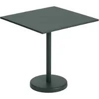 Muuto Linear stalen tafel 70x70 cm Dark green