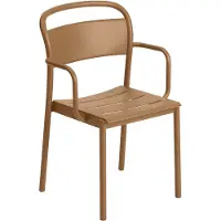 Muuto Linear Armchair Steel - Tuinstoelen Gepoedercoat Staal Burnt Orange - LSTARM03