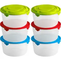 Hega hogar 24x Voorraad/vershoudbakje 0,75 Liter Transparant Plastic/kunststof -