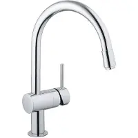 GROHE Minta keukenkraan met draaibare ronde uitloop en uittrekbare perlator chroom