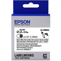 Epson LK-4WBA3 krimpkous zwart op wit 3mm (origineel)