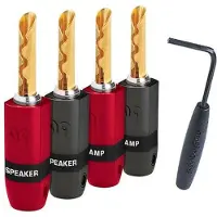 AudioQuest Suregrip 300 BFA/Banaan gold 4 st