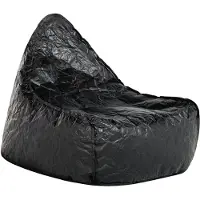 Beliani Zitzak zwart tyvek polyester EPS balletjes 75 x 63 x 73 cm met handvat modern