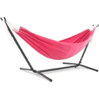 VIVERE Combo polyester hangmat met standaard (280 cm) Kleur: roze