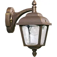ALBERT LEUCHTEN Wandlamp buiten AWL, bruin / roest, Aluminium, Landelijk, Wandlamp buiten