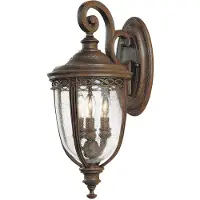 Elstead Lighting LED Wand Buitenlamp English Bridle | 3X E14 Max 60W | IP44 | Dimbaar | British Bronze