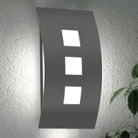 CMD Wandlamp buiten GRAAL, alu / grijs / zink, metaal, Modern, Wandlamp buiten