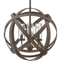 Elstead Lighting Carson - handgesmede buiten hanglamp, bruin / roest, metaal, Industrieel design
