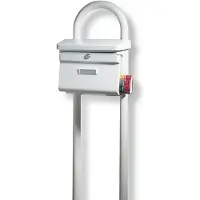 Burg wachter Burg-wächter Brievenbuspaal Rondo 145 - Wit - Aluminium - Rondboog