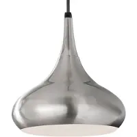 Elstead Lighting Elstead Beso hanglamp, E27, 27 cm, geborsteld staal