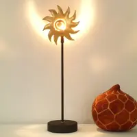 Holländer Tafellamp SONNE, bruin / roest, Woon-/ Eetkamer, metaal, Modern, tafellamp