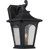 Elstead Lighting Wandlamp buiten Bedford, zwart, Glas, Landelijk, Wandlamp buiten