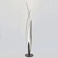 Holländer Design vloerlamp Palustre, alu / grijs / zink, Woon-/ Eetkamer, metaal, Design, vloerlamp