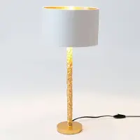 J. HOLLÄNDER Design tafellamp Cancelliere Rotonda, messing / goud, Woon-/ Eetkamer, Textiel / Stof / Zijde, Design, tafellamp