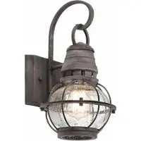 Elstead Lighting Wandlamp buiten Bridge Point, alu / grijs / zink, Glas, Industrieel design, Wandlamp buiten
