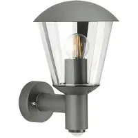 ALBERT LEUCHTEN Wandlamp buiten met bewegingssensor Jorrit, alu / grijs / zink, Aluminium, Modern