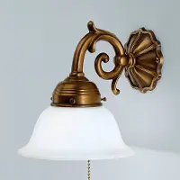 BERLINER MESSINGLAMP Wandlamp EDGAR, dimbaar, brons / oud-messing, Woon-/ Eetkamer, Messing, Antiek, wandlamp