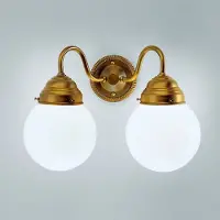 BERLINER MESSINGLAMP Wandlamp LARRY, dimbaar, messing / goud, Hal, Messing, Antiek, wandlamp