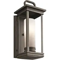 Kichler LED Wand Buitenlamp South Hope | 1X E27 Max 60W | IP44 | Dimbaar | Rubbed Bronze
