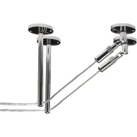 SLV Onderdeel | Omkering lang voor 12V draadsysteem | chroom | 2 stuks | 16cm