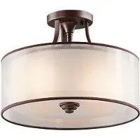 Kichler LED Plafondlamp Lacey | 3X E27 Max 60W | Dimbaar | Mission Bronze
