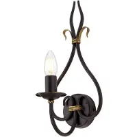 Elstead Lighting Wandlamp Windermere, dimbaar, bruin / roest, Woon-/ Eetkamer, metaal, Landelijk, wandlamp