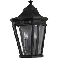 Elstead Lighting Wandlamp buiten Cotswold Lane, zwart, Aluminium, Antiek, Wandlamp buiten