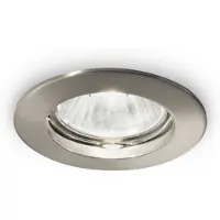 Ideal Lux Moderne inbouwspot, jazz-stijl, metaal, nikkelkleurig, 1 lichtpunt, GU10 fitting, verpakking van 3 stuks