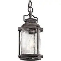 Kichler LED Buiten Hanglamp Ashland Bay | 1X E27 Max 60W | IP44 | Dimbaar | Weathered Zinc