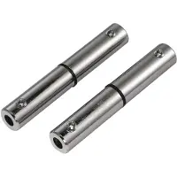 SLV Onderdeel | Isoverbinding voor 12V draadsysteem | chroom | 2 stuks | 6cm