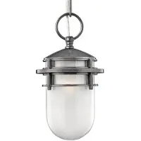 HINKLEY Nautisch ontworpen buitenhanglamp Reef, alu / grijs / zink, Aluminium, Maritiem