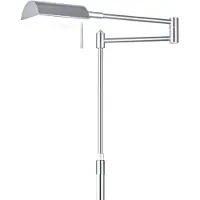 HELL LED-vloerlamp Graz, dimbaar, alu / grijs / zink, Werkkamer / Kantoor, metaal, LED vloerlamp