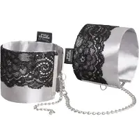 Fifty Shades of Grey - handboeien - satijn - zilver