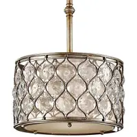 Elstead Lighting Elstead Lucia hanglamp, E27, 20 cm, geborsteld zilver